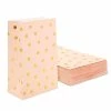 Blue Panda Special Occasions Pink Party Favor Bags For Kids Birthday, Wedding (Gold Foil Dots, 24 Pack)