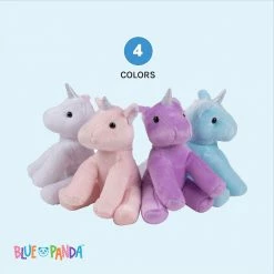 Blue Panda Small Plush Unicorn Stuffed Animal Toys For Girls (7 In, 4 Pack)