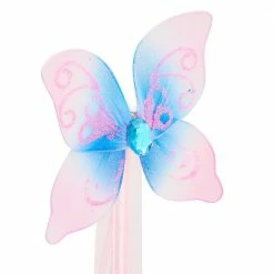 Blue Panda Butterfly Princess Wands For Girls Fairy Birthday Party Favors (12 Pack)