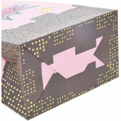 Blue Panda Party Bags And Boxes Pink Comic Book Hero Party Favor Bags With Handles For Girls Birthday (24 Pack)