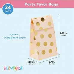 Blue Panda Special Occasions Pink Birthday Party Favor Gift Bags, Gold Foil Polka Dots Boxes (24 Pack) 14 Blue Panda Special Occasions Pink Birthday Party Favor Gift Bags, Gold Foil Polka Dots Boxes (24 Pack)