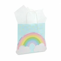 Blue Panda Special Occasions Rainbow Gift Bags With Handles And White Tissue Paper (15 Pack)