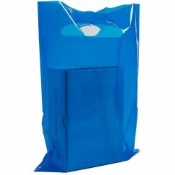 Blue Panda Party Bags And Boxes Blue Plastic Merchandise Bags With Handles For Retail, Party Favors (Medium, 100 Pack) 11 Blue Panda Party Bags And Boxes Blue Plastic Merchandise Bags With Handles For Retail, Party Favors (Medium, 100 Pack)