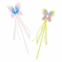 Blue Panda Butterfly Princess Wands For Girls Fairy Birthday Party Favors (12 Pack)