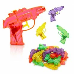 Blue Panda Mini Water Squirt Gun For Kids 3 And Older, Plastic Toys In 6 Colors (24 Pack) Kids Birthday