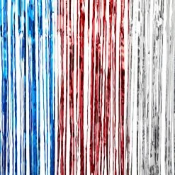 Blue Panda Metallic Tinsel Foil Fringe, Patriotic Wall Decor For 4th Of July Party (3 Pack) Decorations 14 Blue Panda Metallic Tinsel Foil Fringe, Patriotic Wall Decor For 4th Of July Party (3 Pack) Decorations
