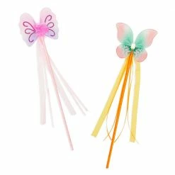 Blue Panda Butterfly Princess Wands For Girls Fairy Birthday Party Favors (12 Pack)