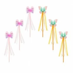 Blue Panda Butterfly Princess Wands For Girls Fairy Birthday Party Favors (12 Pack)