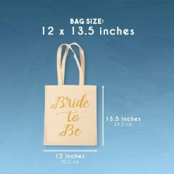 Blue Panda Bridal Shower Party Favor Tote Bags For Bridesmaid Proposal Gifts (5 Pack) 14 Blue Panda Bridal Shower Party Favor Tote Bags For Bridesmaid Proposal Gifts (5 Pack)