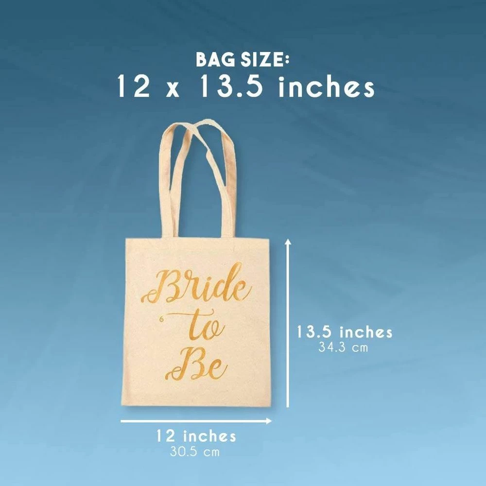 Blue Panda Bridal Shower Party Favor Tote Bags For Bridesmaid Proposal Gifts (5 Pack) 5 Blue Panda Bridal Shower Party Favor Tote Bags For Bridesmaid Proposal Gifts (5 Pack)