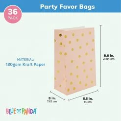 Blue Panda Special Occasions Pink Party Favor Bags For Kids Birthday, Wedding (Gold Foil Dots, 24 Pack) 8 Blue Panda Special Occasions Pink Party Favor Bags For Kids Birthday, Wedding (Gold Foil Dots, 24 Pack)