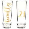 Blue Panda Cups Novelty Shot Glasses For 21st Birthday Party, Finally 21 (2 Oz, 2 Pack)