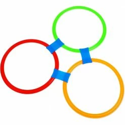 Blue Panda Hopscotch Game For Kids, 10 Rings, 4 Bean Bags, 15 Connectors (29 Pieces)