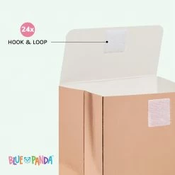 Blue Panda Special Occasions Rose Gold Party Favor Gift Bags, Goodie Boxes With Adhesive Stickers (24 Pack)