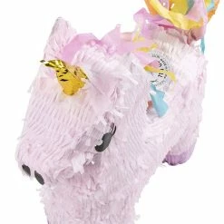 Blue Panda Small Unicorn Pinata For Birthday Party Supplies (13.4 X 15.5 X 4.6 Inches)