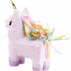 Blue Panda Small Unicorn Pinata For Birthday Party Supplies (13.4 X 15.5 X 4.6 Inches)