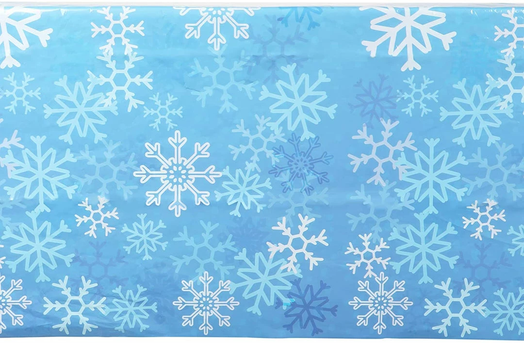 Blue Panda Snowflake Blue Tablecloth For Holiday Christmas Party (54 X 108 In, 3 Pack) 8 Blue Panda Snowflake Blue Tablecloth For Holiday Christmas Party (54 X 108 In, 3 Pack)