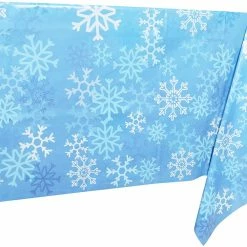 Blue Panda Snowflake Blue Tablecloth For Holiday Christmas Party (54 X 108 In, 3 Pack) 12 Blue Panda Snowflake Blue Tablecloth For Holiday Christmas Party (54 X 108 In, 3 Pack)
