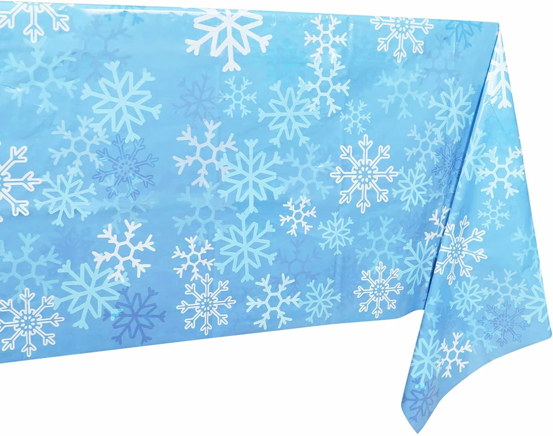 Blue Panda Snowflake Blue Tablecloth For Holiday Christmas Party (54 X 108 In, 3 Pack) 7 Blue Panda Snowflake Blue Tablecloth For Holiday Christmas Party (54 X 108 In, 3 Pack)
