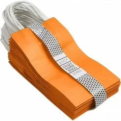 Blue Panda Party Bags And Boxes Orange Party Favor Gift Bags With Handles For Kids Birthday (25 Pack)