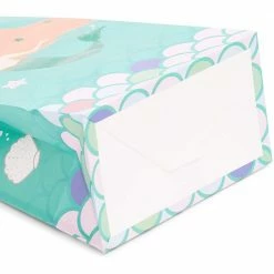 Blue Panda Mermaid Party Favor Gift Bags With Handles, Kids Birthday Decorations (24 Pack) Party Bags And Boxes