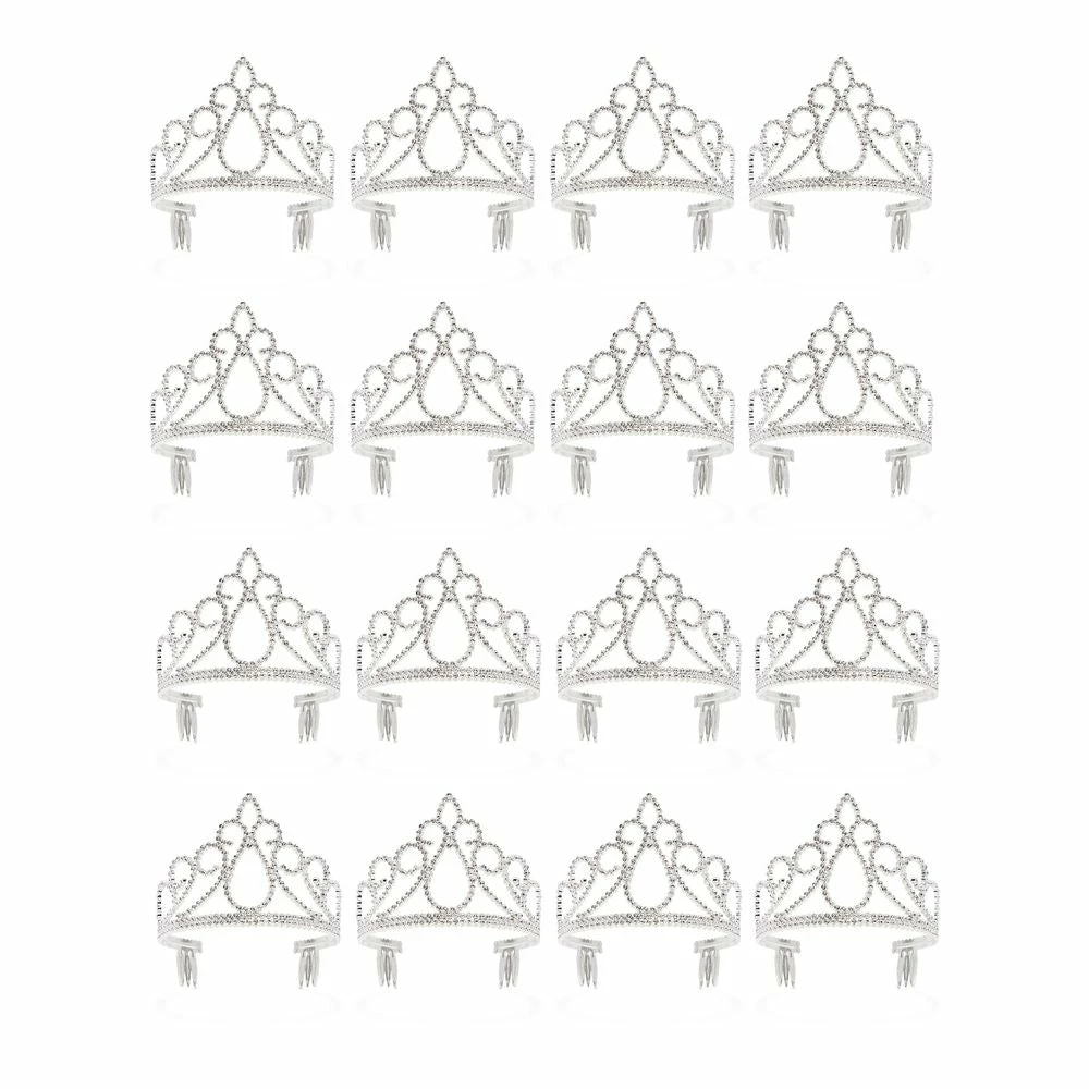Blue Panda Special Occasions Princess Tiara Crowns For Girls And Birthday Party Dress-Up (Silver, 12 Pack) 7 Blue Panda Special Occasions Princess Tiara Crowns For Girls And Birthday Party Dress-Up (Silver, 12 Pack)