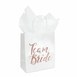 Blue Panda Team Bride Gift Bags For Bridesmaid Proposal, Bridal Shower Party Favors (15 Pack)