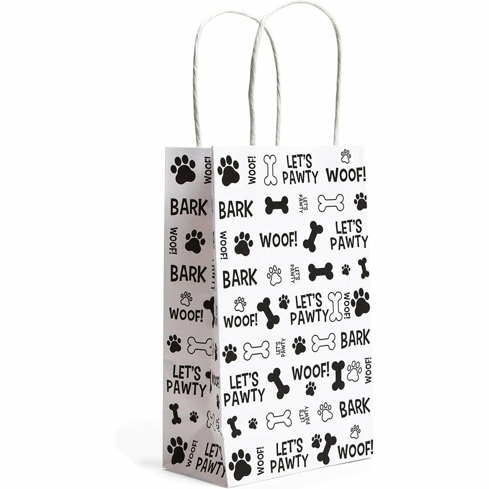 Blue Panda Dog Gift Bags With Handles, Lets Pawty, Woof, Bark (13.2 In, 24 Pack) 8 Blue Panda Dog Gift Bags With Handles, Lets Pawty, Woof, Bark (13.2 In, 24 Pack)