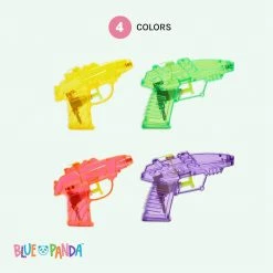 Blue Panda Mini Water Squirt Gun For Kids 3 And Older, Plastic Toys In 6 Colors (24 Pack) Kids Birthday