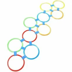 Blue Panda Hopscotch Game For Kids, 10 Rings, 4 Bean Bags, 15 Connectors (29 Pieces)
