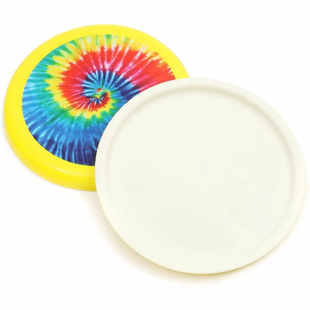 Blue Panda Tie-Dye Soft Flying Discs For Kids, Outdoor Family Games (8 In, Yellow, 4 Pack) 7 Blue Panda Tie-Dye Soft Flying Discs For Kids, Outdoor Family Games (8 In, Yellow, 4 Pack)
