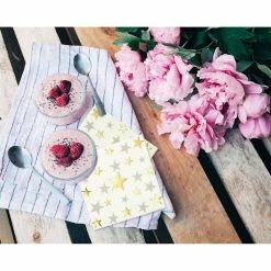 Blue Panda 50 Pack Of Cocktail Napkins For Star Party Supplies (5 X 5 Inches, Gold, Silver)