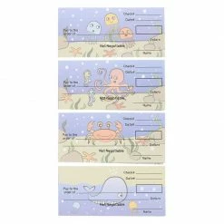 Blue Panda Play Check Set - Educational Toy For Kids - Promotes Financial Literacy - Includes Checkbook, Deposit Slip, Check Register, 150 Sheets Total, Underwater Theme Games