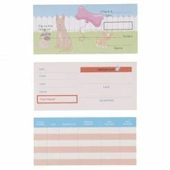 Games Blue Panda Kids Checkbook Set - Play Check Educational Toy - Financial Literacy For Kids, Dogs Themed Design, Including Checkbook, Deposit Slip, Check Register, 150 Sheets In Total, 6 X 2.75 Inches