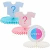 Juvale Blue Panda Gender Reveal 3-Piece Set Table Decorations - Baby Boy Or Girl Honeycomb Centerpiece Party Supplies, 12 X 9 Inches Special Occasions