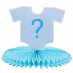 Juvale Blue Panda Gender Reveal 3-Piece Set Table Decorations - Baby Boy Or Girl Honeycomb Centerpiece Party Supplies, 12 X 9 Inches Special Occasions