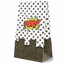 Blue Panda Birthday Party Goodie Bags, Comic Book Hero Party Favor Bags (5.2 X 8.7 X 3.3 In, 36 Pack)