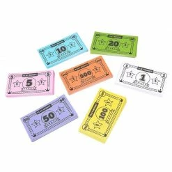 Blue Panda Play Money For Kids - $44,590 In Board Game Money Replacement, Pretend Dollar Bills, 455 Bills Total, 65 Of Each Denomination, Small Bills, 4 X 2.2 Inches Games