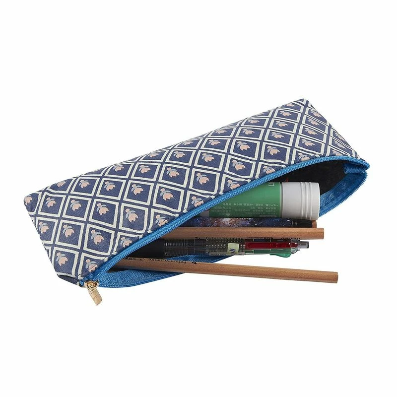 Blue Panda Cute Floral Zipper Pencil Makeup Pouch Bags, 9 X 4 Inches 4 Blue Panda Cute Floral Zipper Pencil Makeup Pouch Bags, 9 X 4 Inches