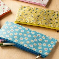 Blue Panda Cute Floral Zipper Pencil Makeup Pouch Bags, 9 X 4 Inches 15 Blue Panda Cute Floral Zipper Pencil Makeup Pouch Bags, 9 X 4 Inches