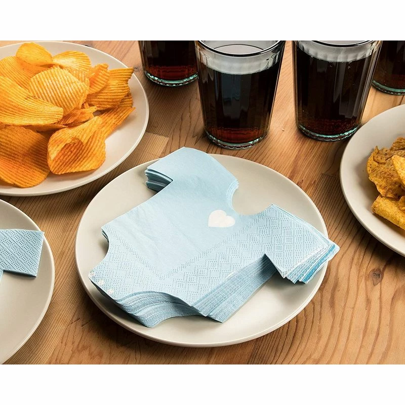 Blue Panda Baby Shower Pajama Theme Napkins (Blue, 50-Pack) 4 Blue Panda Baby Shower Pajama Theme Napkins (Blue, 50-Pack)