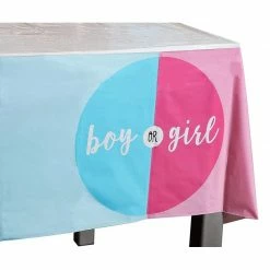 Blue Panda Gender Reveal Party Decorations - 6 Pack Of Pink And Blue Boy Or Girl Disposable Plastic Rectangular Tablecloths For Baby Shower Celebrations, 54 X 108 Inches