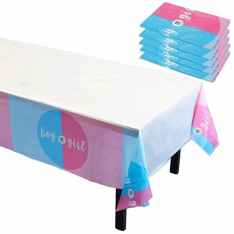 Blue Panda Gender Reveal Party Decorations - 6 Pack Of Pink And Blue Boy Or Girl Disposable Plastic Rectangular Tablecloths For Baby Shower Celebrations, 54 X 108 Inches 6 Blue Panda Gender Reveal Party Decorations - 6 Pack Of Pink And Blue Boy Or Girl Disposable Plastic Rectangular Tablecloths For Baby Shower Celebrations, 54 X 108 Inches