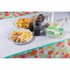 Blue Panda Luau Party Plastic Table Cover (54 X 108 In, 3 Pack) Special Occasions