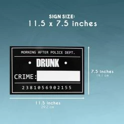 Blue Panda Special Occasions Mugshot Signs - 25 Photo-Booth Props With Height Chart Backdrop Poster For Birthday, Wedding, Bachelorette Party, Sign: 11.5 X 7.5 Inches, Background: 5.17 X 3.83 Feet