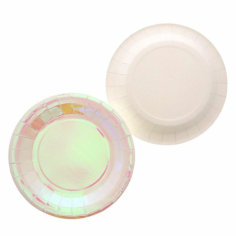 Blue Panda Pink Holographic Party Plates For Lunch, Dessert And Dinner (9 Inch, 48 Pack) 6 Blue Panda Pink Holographic Party Plates For Lunch, Dessert And Dinner (9 Inch, 48 Pack)
