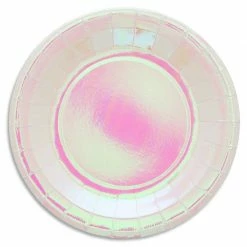 Blue Panda Pink Holographic Party Plates For Lunch, Dessert And Dinner (9 Inch, 48 Pack) 12 Blue Panda Pink Holographic Party Plates For Lunch, Dessert And Dinner (9 Inch, 48 Pack)