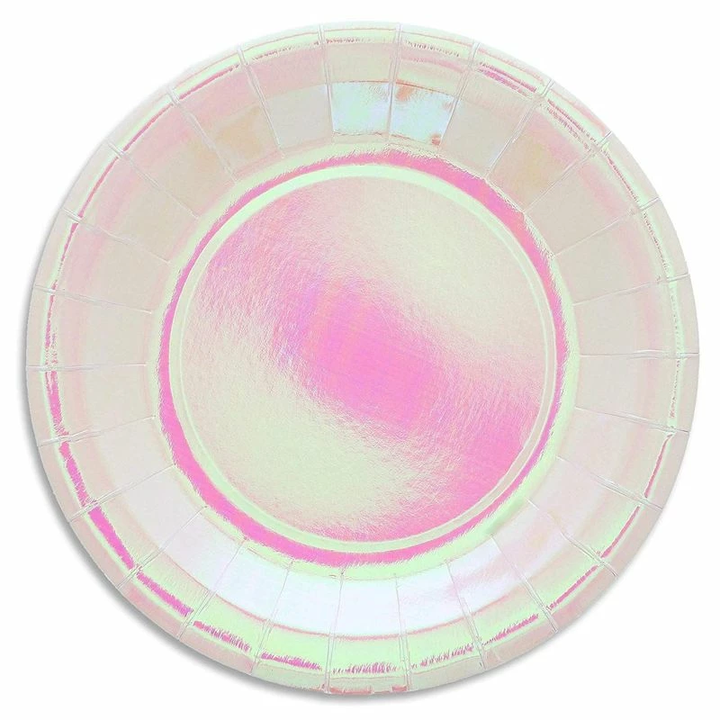 Blue Panda Pink Holographic Party Plates For Lunch, Dessert And Dinner (9 Inch, 48 Pack) 7 Blue Panda Pink Holographic Party Plates For Lunch, Dessert And Dinner (9 Inch, 48 Pack)