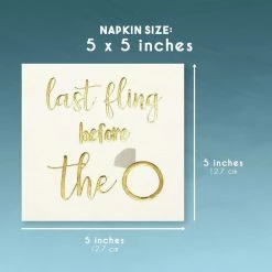 Blue Panda Bachelorette Party Supplies, Paper Napkins (5 X 5 In, 50 Pack)