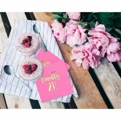 Blue Panda Finally 21 Party Decorations, Birthday Napkins (5 X 5 In, Hot Pink, 50 Pack)